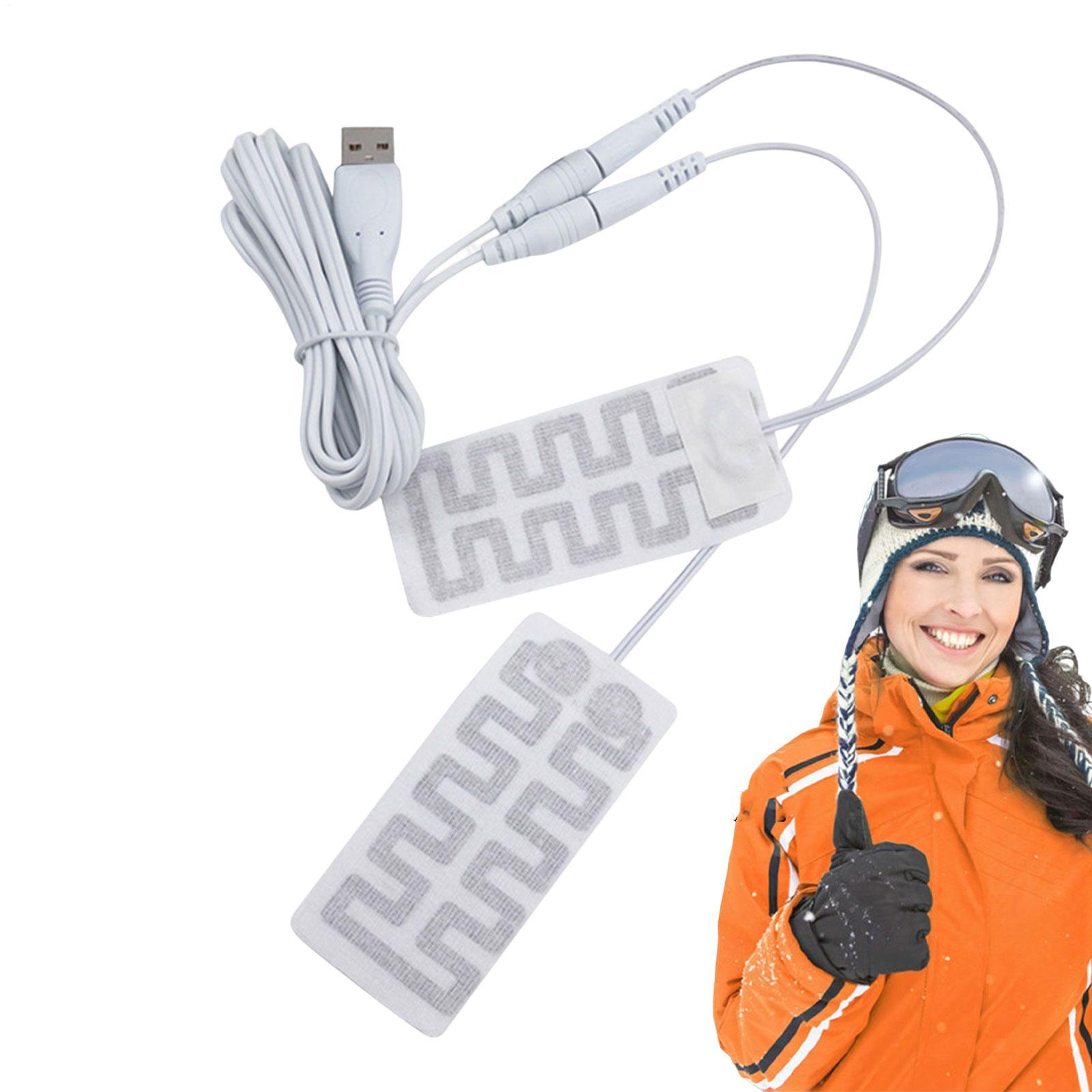 Hand Warmer Reusable - แผ่นทำความร้อนไฟฟ้าแบบ USB เครื่องทำความร้อนส่วนตัวแบบพกพาพร้อมการตั้งค่าความร้อน 3 ระดับ เครื่องทำความร้อนมือเท้าและร่างกายแบบใช้ซ้ำได้สำหรับบ้านและกลางแจ้ง