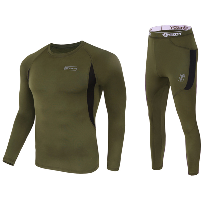Thermal Base Layer - ใหม่ฤดูหนาวขนแกะความร้อนขี่จักรยานฐานชั้นBreathable Racingชุดชั้นในสําหรับชายวิ่งเดินป่ากีฬากลางแจ้งเสื้อผ้าA152