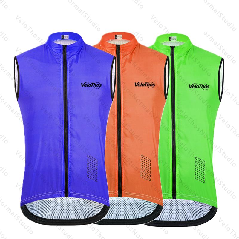Padded Vest Gilet - เสื้อกั๊กปั่นจักรยานแขนกุดสำหรับผู้ชาย เสื้อกั๊กวิ่ง เสื้อกั๊กปั่นจักรยานเสือหมอบ เสื้อกั๊กปั่นจักรยานเสือภูเขาแบบมีซิป 2026 VeloThos