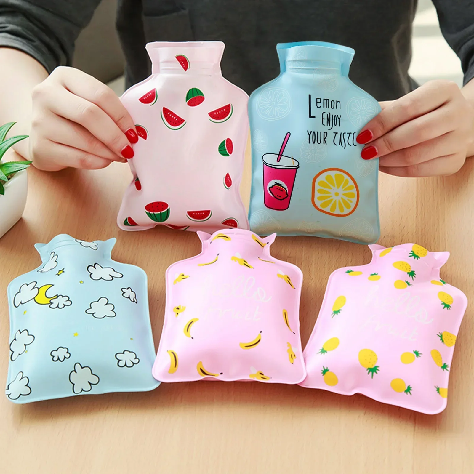 Hand Warmer Reusable - ขวดน้ําร้อนขนาดเล็กแบบพกพา 1 ชิ้น, เครื่องอุ่นมือป้องกันการรั่ว PPS น่ารัก,