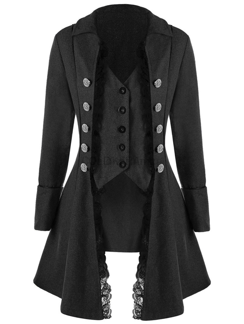 Winter Clothing For Woman - ฤดูหนาวเสื้อแจ็คเก็ตสตรีกอธิคสตีมพังค์รัดตัวฮาโลวีนเครื่องแต่งกายวิคตอเรียนเสื้อท้ายยุคกลางโจรสลัดผู้หญิงเสื้อผ้า