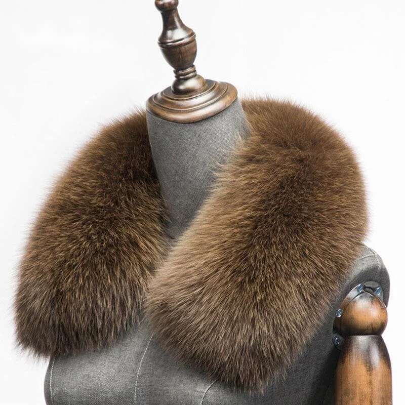 Winter Clothing Matching - ฤดูหนาวขนสุนัขจิ้งจอกธรรมชาติผ้าพันคอสแควร์สําหรับชายสั้นผ้าพันคอคอหนาผ้าพันคอขนสุนัขจิ้งจอกจริงผ้าคลุมไหล่ชายเสื้อตกแต่ง