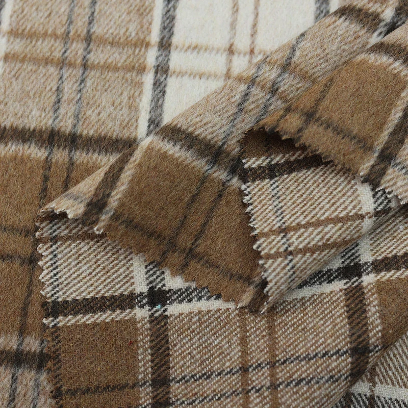 Winter Clothing For Woman - 100x148 ซม. ผ้าขนสัตว์ลายสก๊อตหนานุ่มสไตล์วินเทจ DIY เสื้อแจ็คเก็ต เสื้อโค้ท