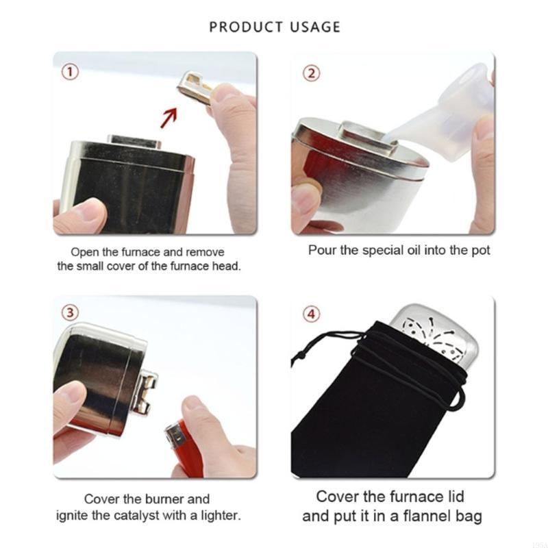 Hand Warmer Reusable - 2pcs สังกะสีอัลลอยด์กระเป๋ามืออุ่นกลางแจ้งขนาดเล็ก Handy Warmer เครื่องทำความร้อน Handy