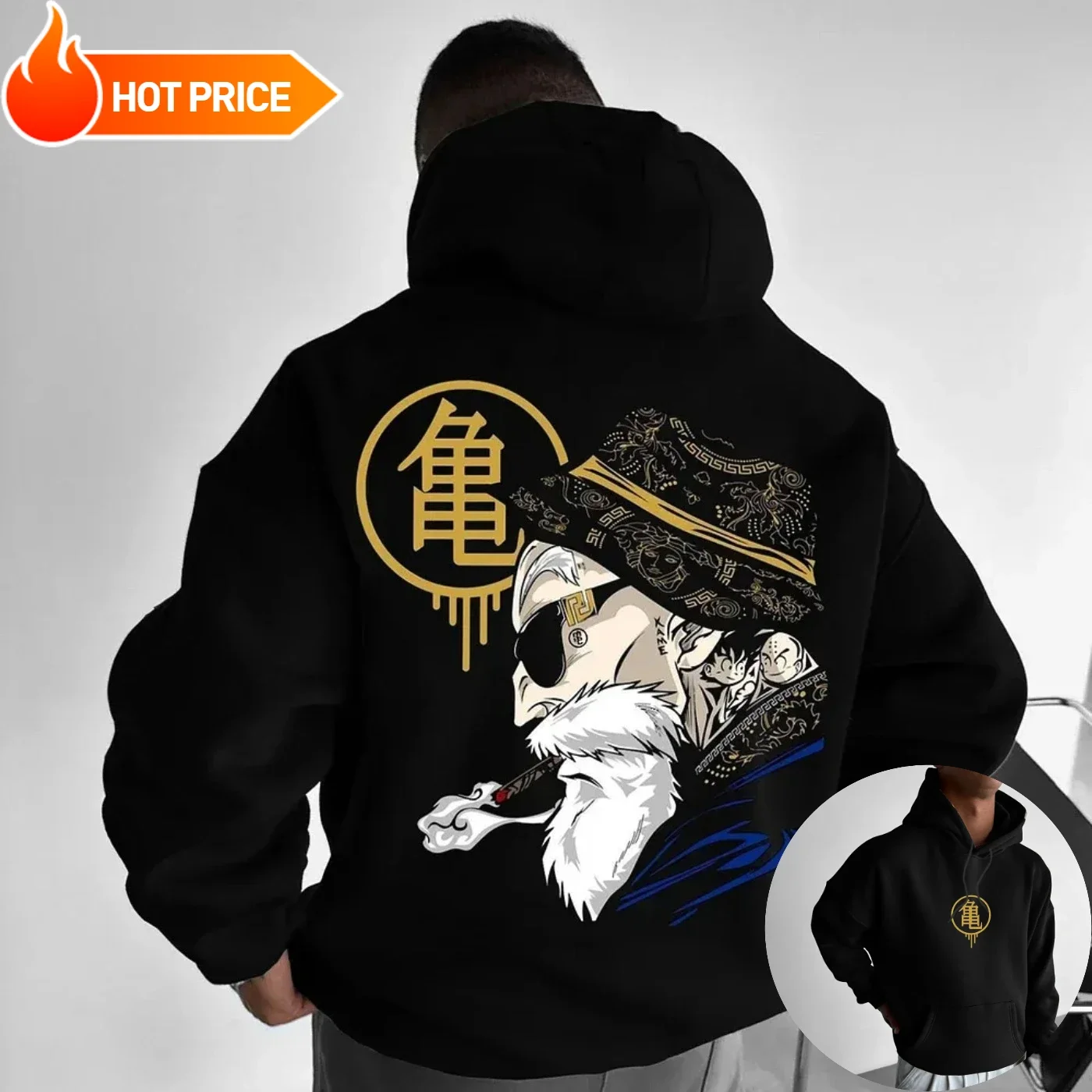 Winter Clothing In Japan - เสื้อฮู้ดมิสเตอร์โรชิ ดราก้อนบอล ไซย่า สไตล์ฮาราจูกุ สำหรับฤดูหนาว ผู้ชาย