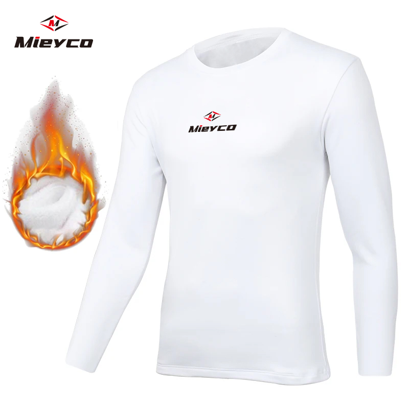 Thermal Base Layer - เสื้อปั่นจักรยานฤดูหนาวสำหรับผู้ชาย Mieyco เสื้อแขนยาวกันหนาว ผ้าฟลีซให้ความอบอุ่น ชุดชั้นในสำหรับปั่นจักรยาน เสื้อเจอร์ซีย์สำหรับจักรยานถนน