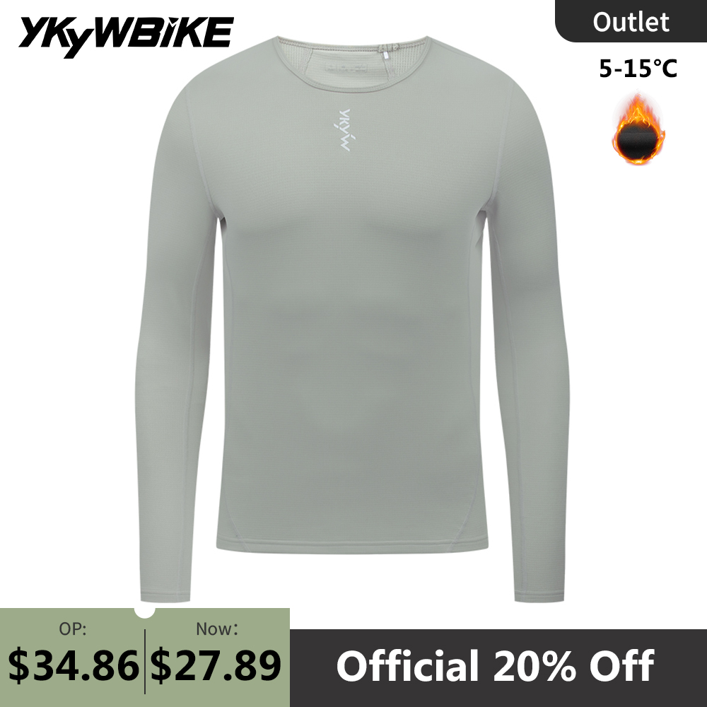 Thermal Base Layer - เสื้อปั่นจักรยานชาย YKYWBIKE สำหรับฤดูหนาวและฤดูใบไม้ร่วง แขนยาว เสื้อซับในสำหรับปั่นจักรยานเสือหมอบ เสื้อจักรยาน