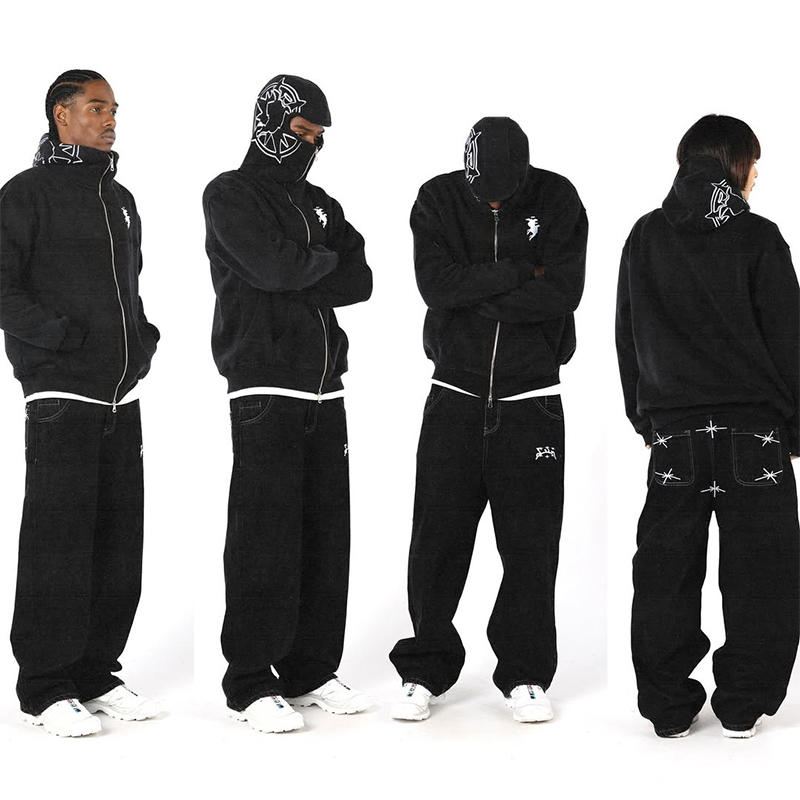 Winter Clothes Shop - เย็บปักถักร้อยกราฟิกStreetwear Hoodie Y2K Harajuku Hip Hop