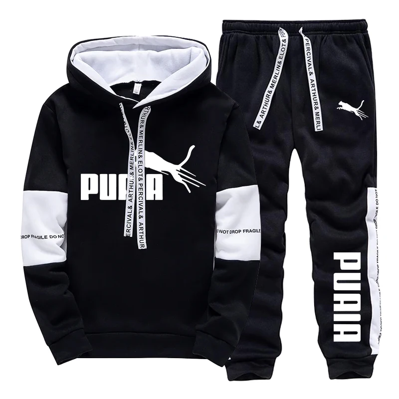 Winter Clothing Gear - ชุดกีฬาลำลองสำหรับฤดูใบไม้ร่วงและฤดูหนาว ชุดเซ็ต/เสื้อฮู้ด/กางเกงสำหรับผู้ชาย คอลเลคชั่นใหม่ปี 2026 เสื้อฮู้ดและกางเกงวอร์ม ชุดกีฬา