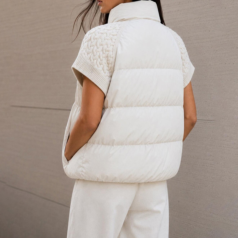 เสื้อกั๊กผู้หญิงทรงสั้นแบบมีสไ - Padded Vest Gilet บทวิจารณ์และราคา