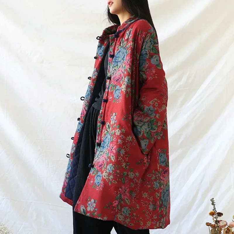 เสื้อผ้าสไตล์จีน เสื้อโค้ทผ้าฝ - Winter Clothing For Woman บทวิจารณ์และราคา