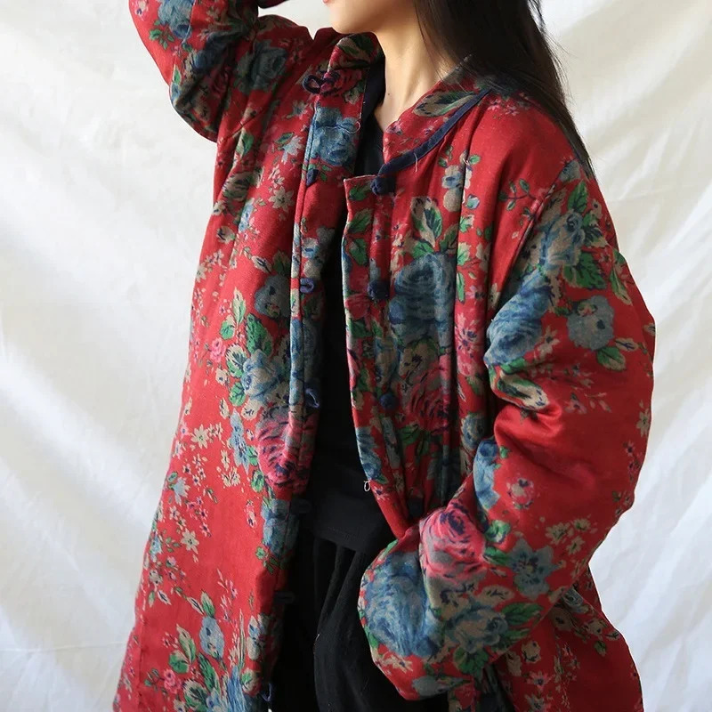 เสื้อผ้าสไตล์จีน เสื้อโค้ทผ้าฝ - Winter Clothing For Woman บทวิจารณ์และราคา