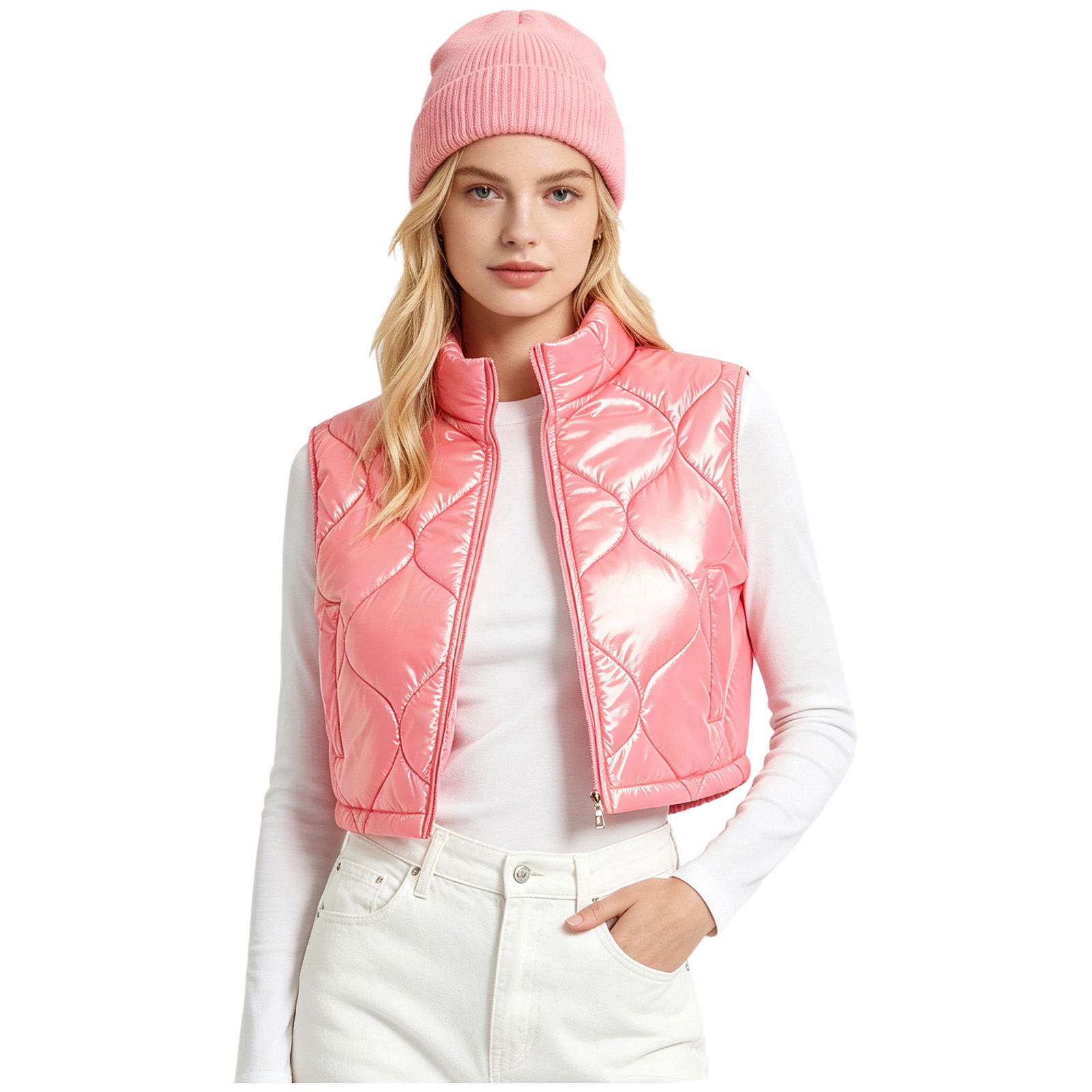 เสื้อโค้ทสั้นสำหรับผู้หญิง เสื - Padded Vest Gilet บทวิจารณ์และราคา