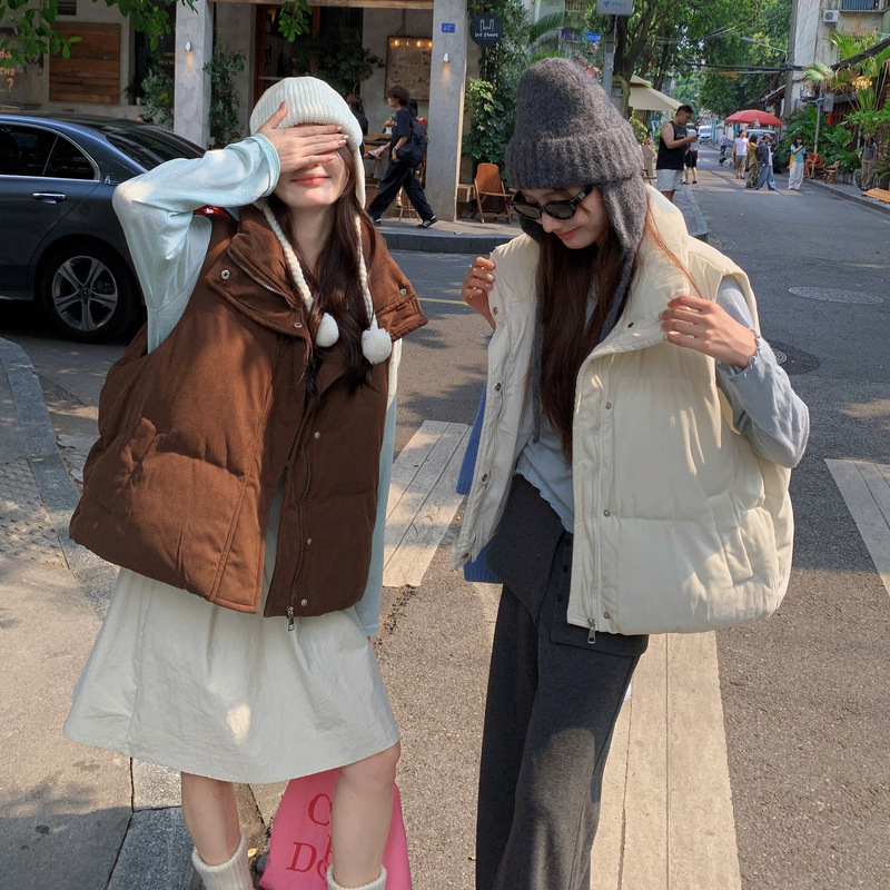 เสื้อกั๊กกันหนาวผู้หญิง คอตั้ง - Padded Vest Gilet บทวิจารณ์และราคา