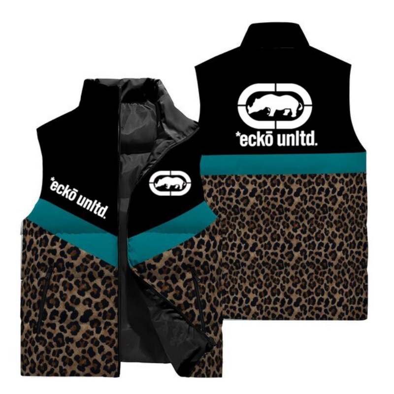 เสื้อกั๊กบุหนาลายเสือดาวโลโก้แ - Padded Vest Gilet บทวิจารณ์และราคา