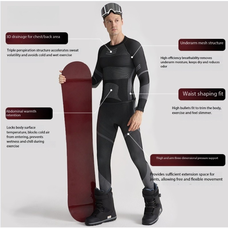 ชุดชั้นในกีฬาสกีสำหรับผู้ชายแล - Thermal Base Layer บทวิจารณ์และราคา