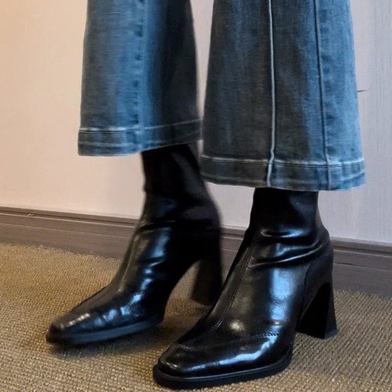 รองเท้าบูทส้นสูงแบบหุ้มข้อสำหร - Winter Clothing For Woman บทวิจารณ์และราคา