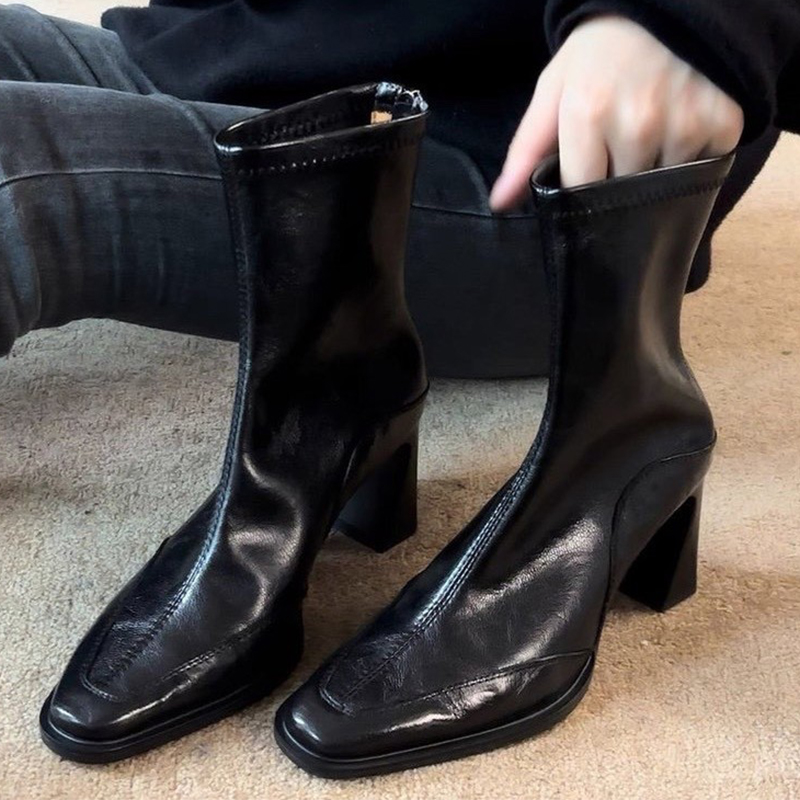 รองเท้าบูทส้นสูงแบบหุ้มข้อสำหร - Winter Clothing For Woman บทวิจารณ์และราคา